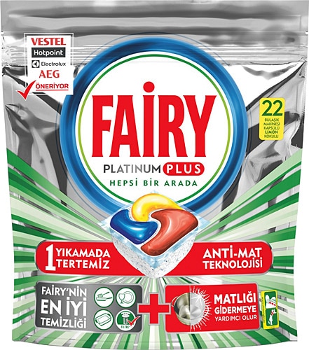 Fairy Platinum Plus 22 Adet Bulaşık Makinesi Tableti