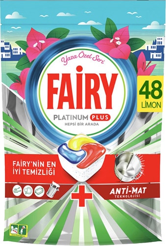 Fairy Platinum Plus Yaza Özel Bulaşık Makinesi Tableti 48'li Fiyatları,  Özellikleri ve Yorumları