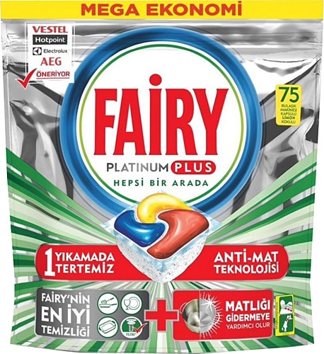 Fairy Platinum Plus 75 Adet Bulaşık Makinesi Tableti