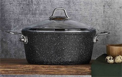 Falez Black Line 26 cm Derin Granit Tencere