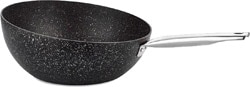 Falez Boomerang 30 cm Granit Döküm Wok Tava Siyah