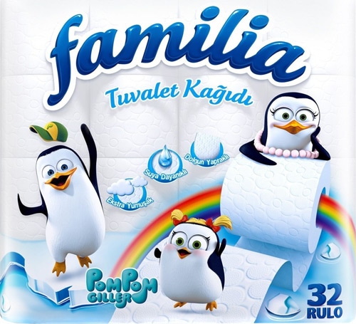 Familia 32 Rulo Pompom Giller Tuvalet Kağıdı