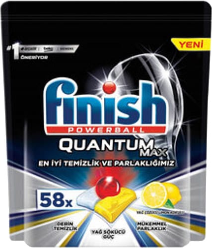 Finish Powerball Quantum Max Limon 58'li Bulaşık Makinesi Tableti
