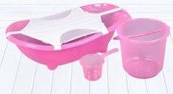 Flipper Bebek Banyo Küvet Seti 5 Parça Açık Pembe