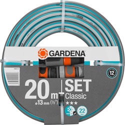 Gardena 18004 Classic 1/2 inç 20 m Bahçe Hortumu Seti