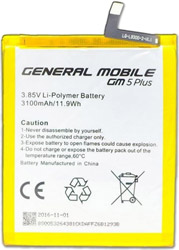 General Mobile GM5 Plus 3100 mAh Batarya