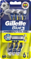 Gillette Blue 3 6'lı Fenerbahçe Taraftar Paketi Tıraş Bıçağı