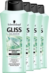 Gliss Nutri Balance Şampuan 360 ml 4 Adet