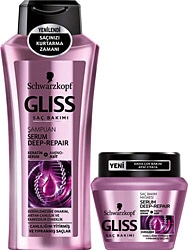 Gliss Serum Deep Repair Şampuan 400 ml + Saç Maskesi 300 ml