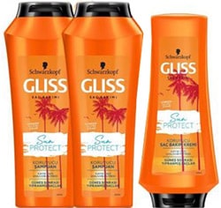 Gliss Sun Protect 500 ml 2 Adet Şampuan + Saç Kremi 360 ml Set