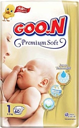 Goon Premium Soft 1 Numara Yenidoğan 60'lı Bebek Bezi