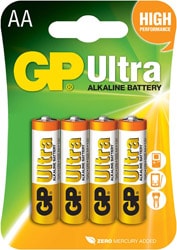 GP 15AU LR6 Ultra Alkalin 4'lü AA Kalem Pil