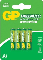 GP Greencell 24G R03 4'lü Çinko AAA İnce Kalem Pil
