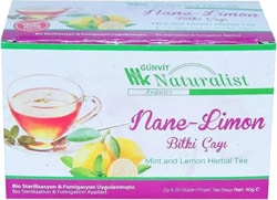 Günvit Nane Limon 20'li Süzen Poşet Bitki Çayı