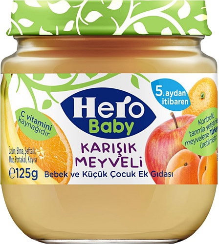 Hero Baby Karışık Meyveli Kavanoz Maması 125 gr