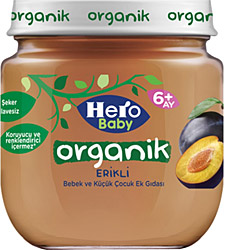 Hero Baby Organik Erikli Kavanoz Maması 120 gr