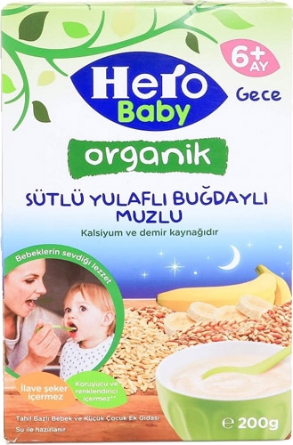Hero Baby Hero Baby Sütlü Meyveli 8 Tahıllı Kaşık Maması 200 gr - ebebek