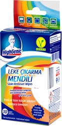 Highgenic 10 Adet Leke Çıkarma Mendili
