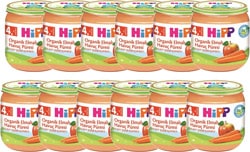 Hipp Organik Elmalı Havuç Püresi Kavanoz Maması 125 gr 12 Adet