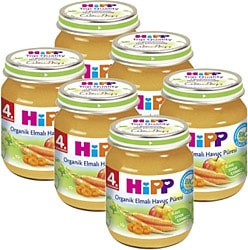 Hipp Organik Havuç Püresi Kavanoz Maması 125 gr 6 Adet