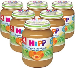 Hipp Organik Kayısı Püresi Kavanoz Maması 125 gr 6 Adet