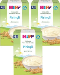 Hipp Organik Pirinçli Tahıl Bazlı Ek Gıda 200 gr 3 Adet