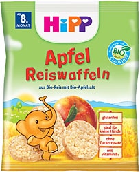 Hipp Organik Pirinçli Elmalı Bebek Gofreti 30 gr