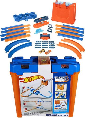 hot wheels track builder deluxe stunt box