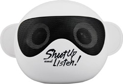 iCutes Cool Monkey Gözlüklü Maymun M205 Siyah Kablosuz 6 W USB SD Kartlı FM Radyolu Bluetooth Hoparlör