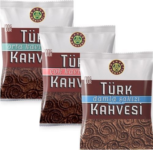 Kahve Dünyası 100 gr Damla Sakızlı + 100gr Orta Kavrulmuş + 100gr Çok