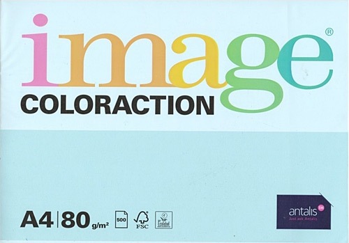 Image Coloraction A4 80 gr 500 Yaprak Renkli Fotokopi Kağıdı Açık Mavi