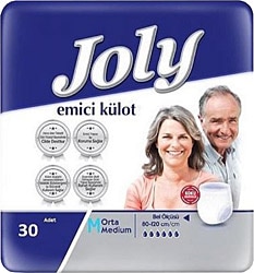 Joly Orta Boy (M) 30'lu 2'li Paket Emici Külot