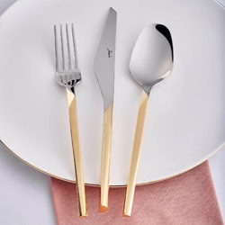 Jumbo 5100 Quartz Altın 84 Parça 12 Kişilik Çatal, Kaşık, Bıçak Takımı