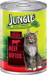 Jungle Biftekli 415 gr Yetişkin Konserve Kedi Maması