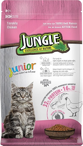 Jungle Junior Tavuklu 15 Kg Yavru Kuru Kedi Mamasi Fiyatlari Ozellikleri Ve Yorumlari En Ucuzu Akakce