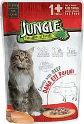 Jungle Pouch Dana Etli Soslu 100 gr Yetişkin Kedi Konservesi