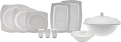 Karaca Fine Bone Folium 60 Parça 12 Kişilik Kare Yemek Takımı