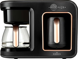 Karaca Hatır Plus 2 in 1 Black Copper Filtre Kahve Makinesi