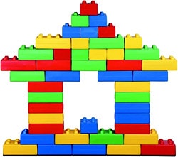 King Kids BR 7020 Tuğla 36 Parça Blok