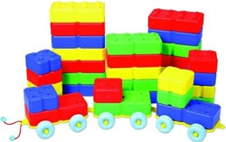 King Kids Br 7030 Arabalı Tuğla 40 Parça