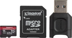 Kingston KINGSTON Adapt Carte Mémoire 256 Go Micro SDXC - Dispo aussi 32 64 128 Gb 