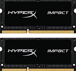 Kingston HyperX Impact Black 16 GB (2x8) 1600MHz DDR3 SODIMM HX316LS9IBK2/16 Ram
