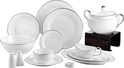 Koleksiyon Evaliza Poetica Platin 97 Parça 12 Kişilik Yemek Takımı