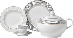 Korkmaz A8041 Bianca Collection 86 Parça Yuvarlak Yemek Takımı