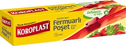Koroplast Küçük Boy Fermuarlı Buzdolabı Poşeti 15'li