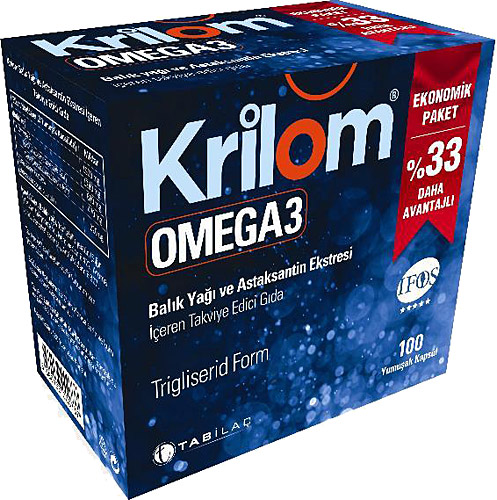 Krilom Omega 3 100 Yumuşak Kapsül