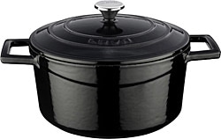 Lava Folk Yuvarlak Siyah 20 cm Derin Döküm Tencere