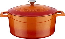 Lava Folk Yuvarlak Turuncu 24 cm Derin Döküm Tencere