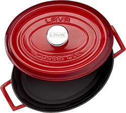 Lava Trendy Oval Kırmızı 23x29 cm Döküm Tencere