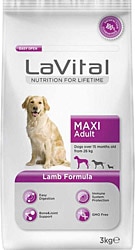 LaVital Maxi Adult Kuzu Etli 3 kg Büyük Irk Yetişkin Köpek Maması